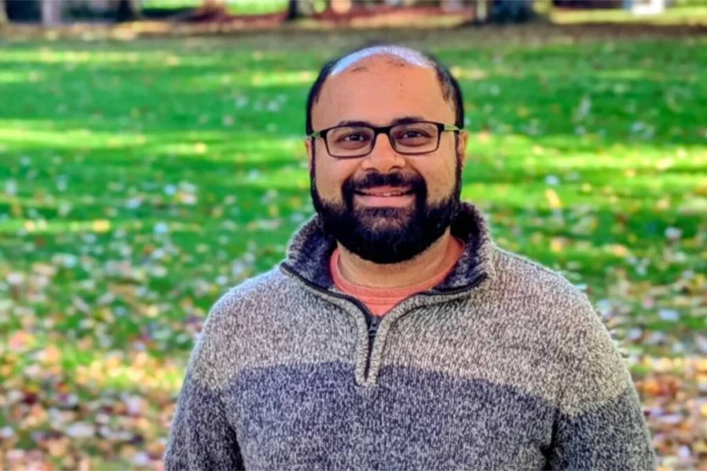 Saurabh Chitnis, a UVic chemistry professor, is working in a lab looking into developing non-carbon-based materials. (Courtesy UVic)