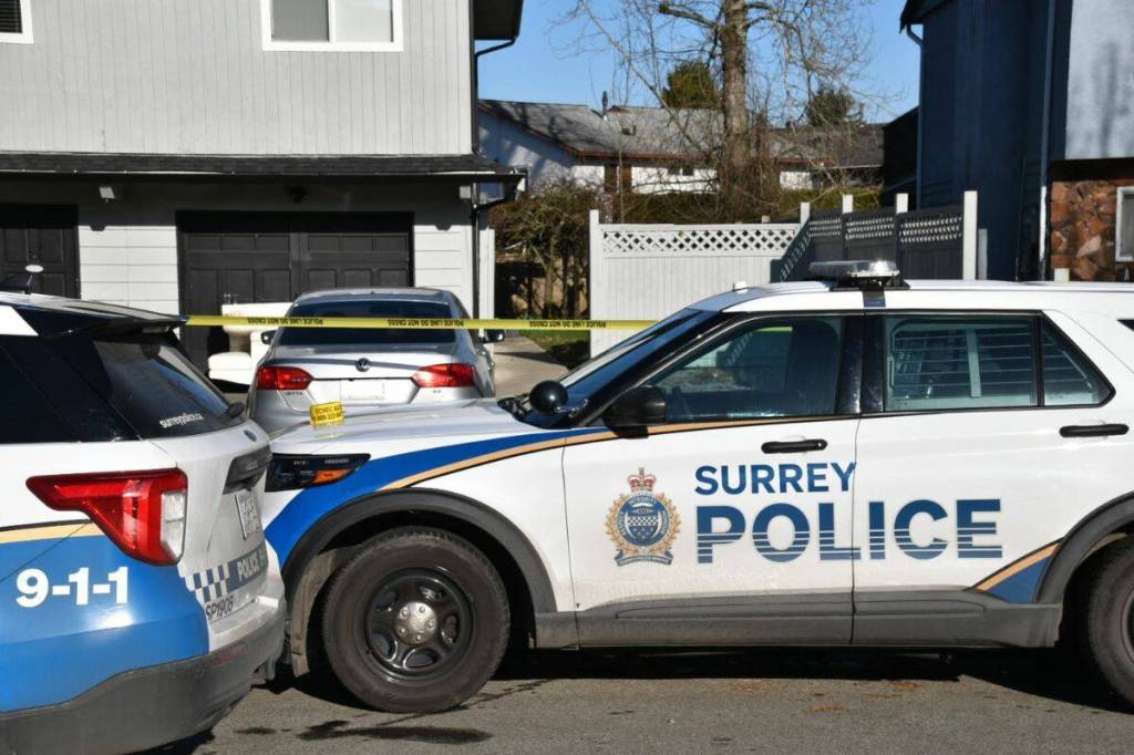 Surrey Police Service was called to reports of a shooting this morning (Saturday, Jan. 24) in the 12500-block of 91 Avenue. (Curtis Kreklau/ South Fraser News Services)