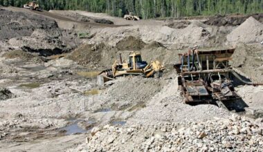 A placer mine is seen in central Yukon. (Yukon News file)