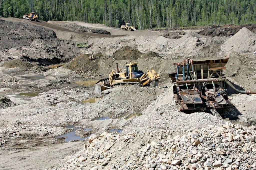 A placer mine is seen in central Yukon. (Yukon News file)