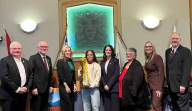 Soccer pro Jaime Perrault was invited to Pitt Meadows council, who recognized her Northern Super League championship with Vancouver Rise FC. (Special to The News)