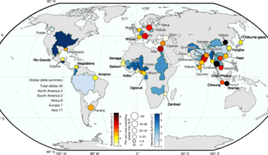 Global subsidence of river deltas