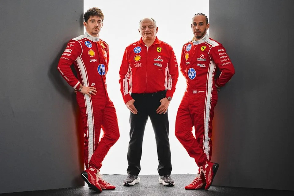 Lewis Hamilton, Charles Leclerc $ Frédéric Vasseur, Ferrari