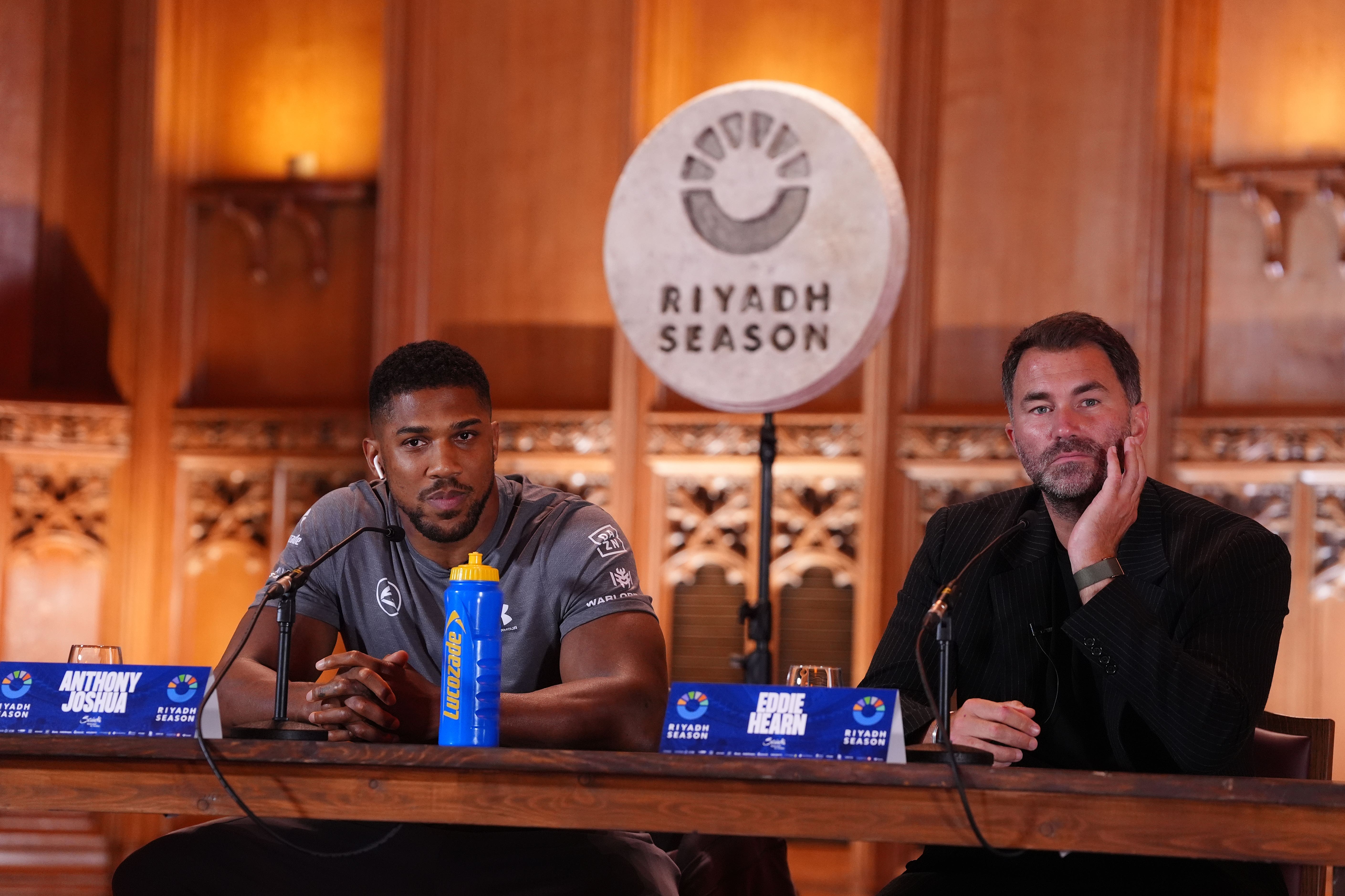 Eddie Hearn (right) has promoted Anthony Joshua since he turned professional after winning gold at the London 2012 Olympics