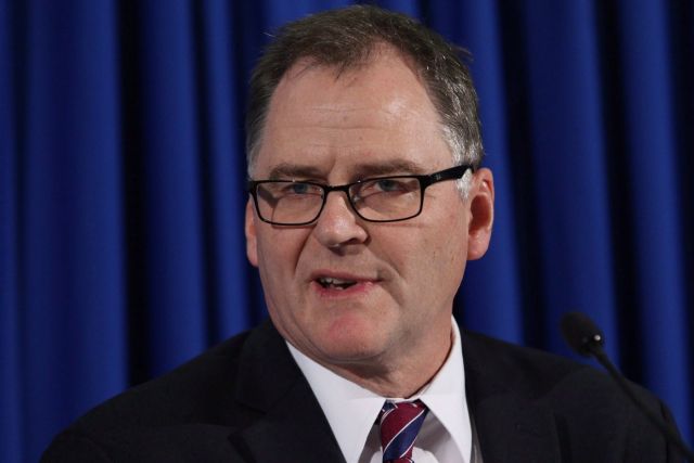 Ombudsperson Jay Chalke speaks during a press conference in Victoria, B.C., on Thursday, April 6, 2017. THE CANADIAN PRESS/Chad Hipolito