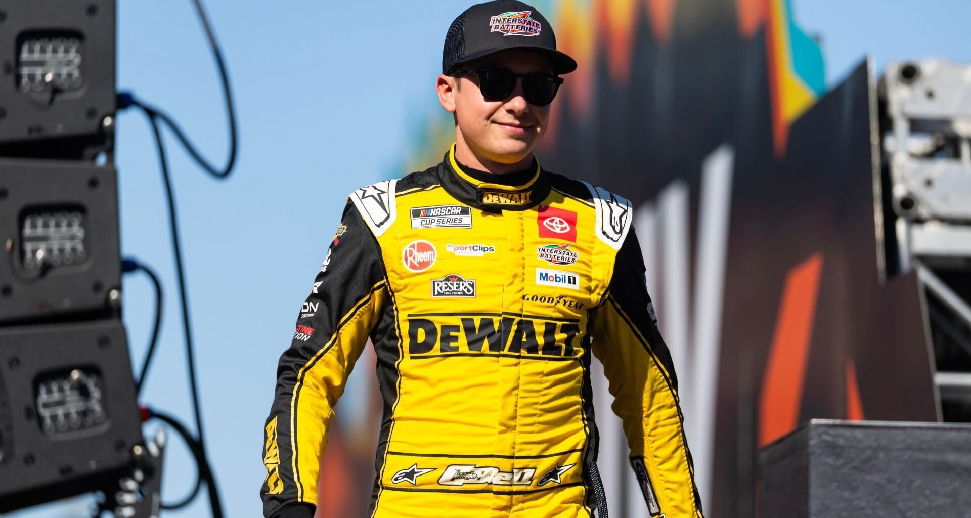 NASCAR Cup Series driver Christopher Bell (20) on pit road prior to qualifying for the Ambetter Health 400 at Atlanta Motor Speedway.
