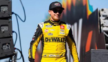 NASCAR Cup Series driver Christopher Bell (20) on pit road prior to qualifying for the Ambetter Health 400 at Atlanta Motor Speedway.