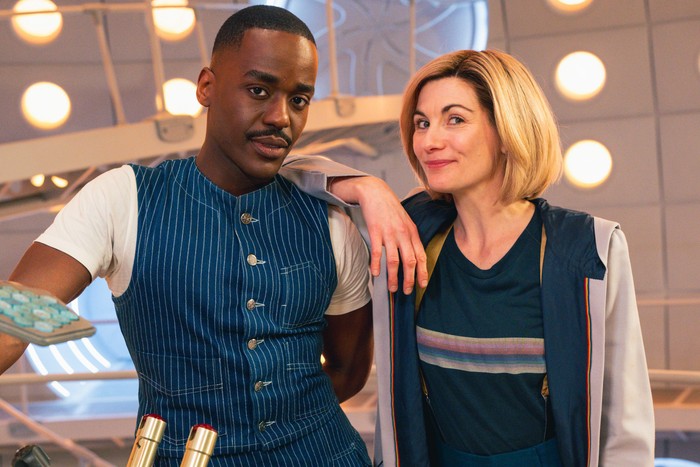 Jodie Whittaker and Ncuti Gatwa as their respective Doctors in Doctor Who