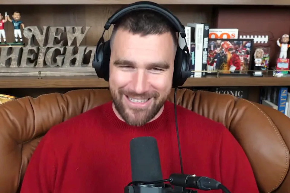 New Heights/YouTube Travis Kelce on 'New Heights.'