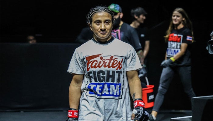 Pakistans first female MMA fighter Anita Karim seen in this undated image. — X@karimanitamma