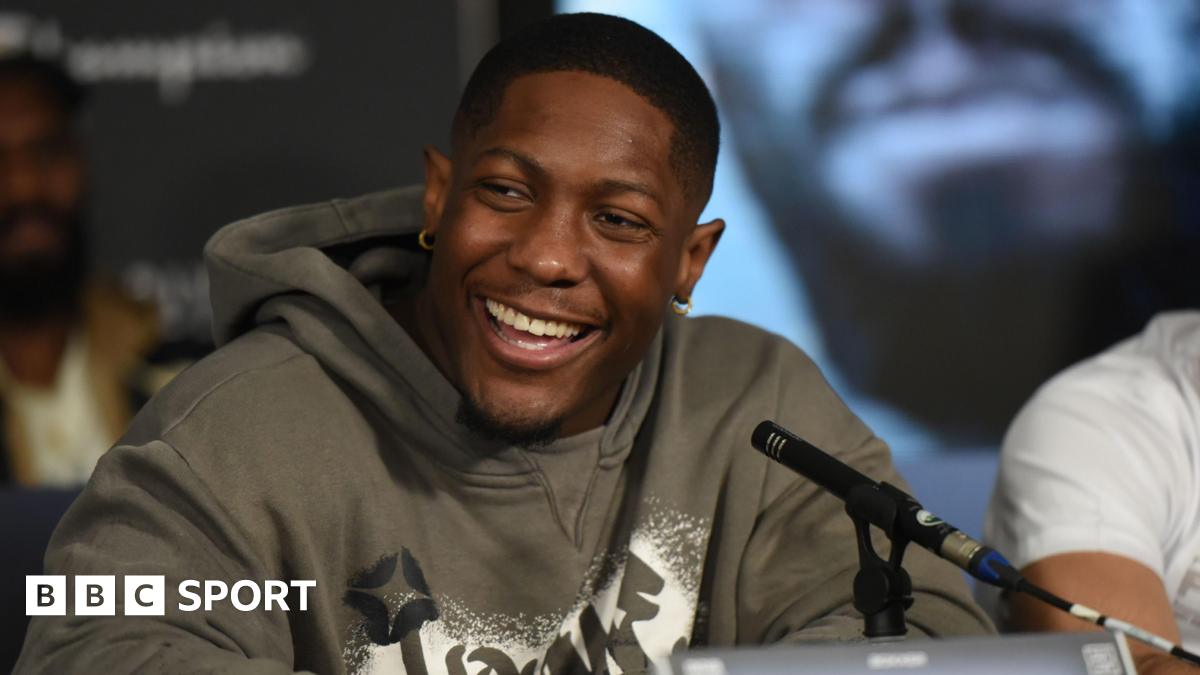 Derrick Osadolor smiles at a press conference to promote his first professional fight.