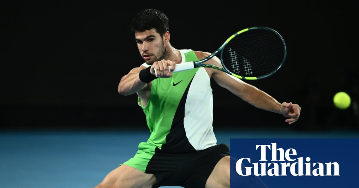 Alcaraz flicks on genius switch to put himself two matches from career grand slam | Australian Open 2026