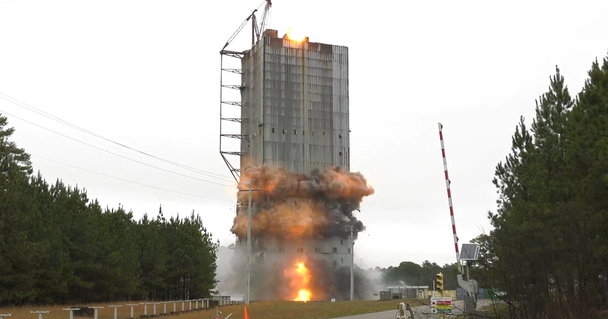NASA’s Marshall Space Flight Center IMPLODES 2 historic test stands | Video