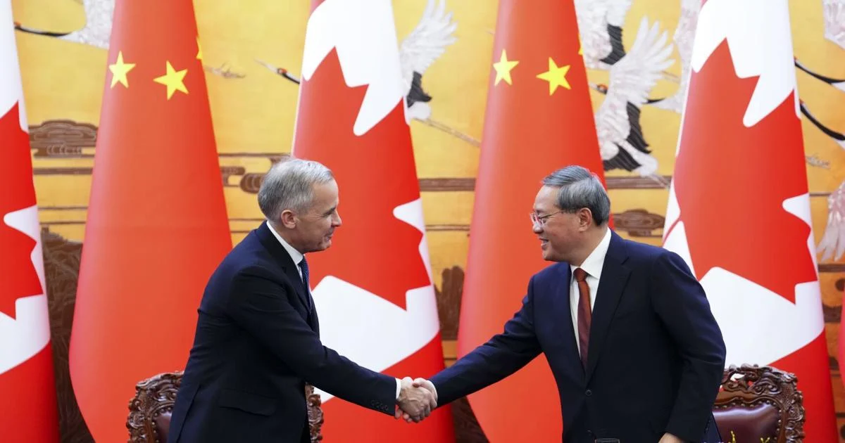 Mark Carney begins China trip with energy and tech deals