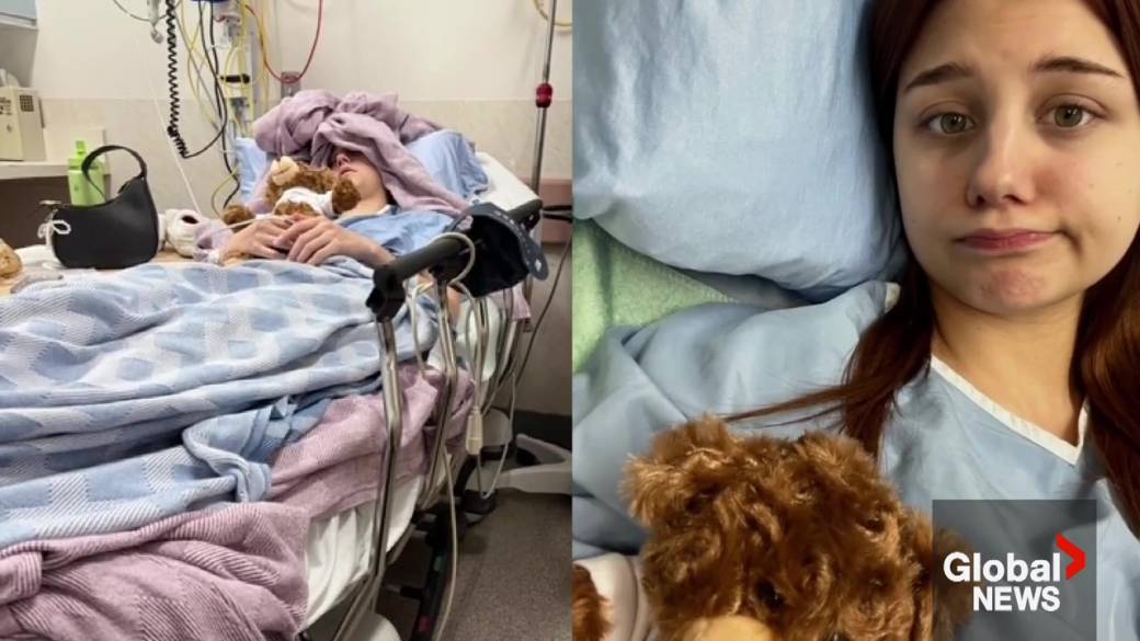 Click to play video: '‘I’ve lost my life’: Alberta woman forced to seek endometriosis care abroad amid years-long wait lists'