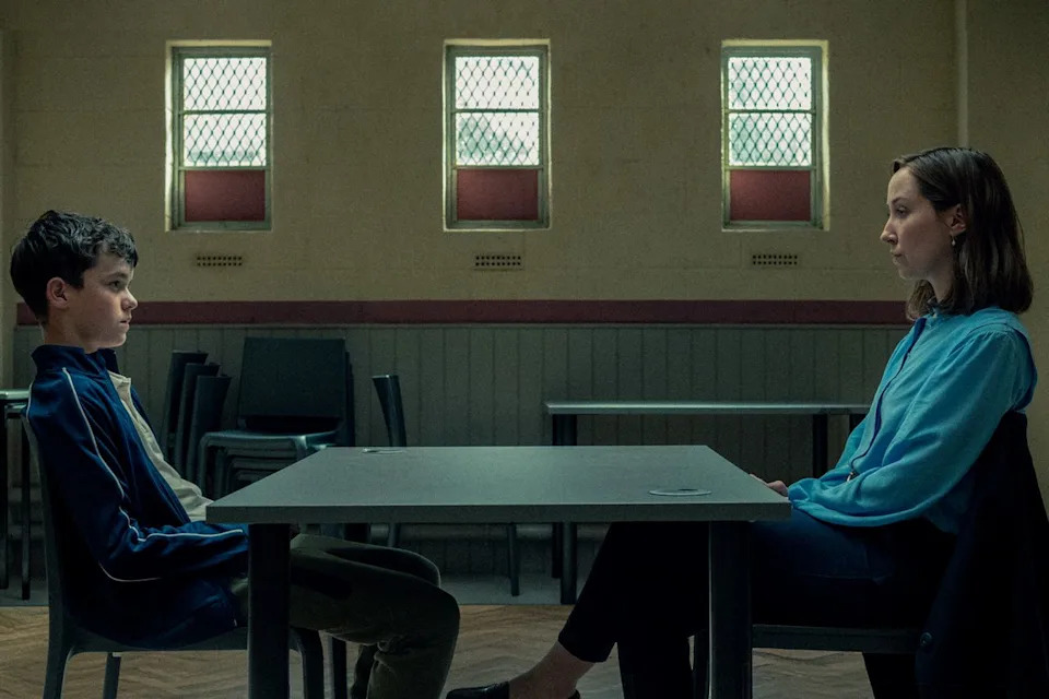 Courtesy of Ben Blackall/Netflix Owen Cooper as Jamie Miller and Erin Doherty as Briony Ariston in 'Adolescence.'