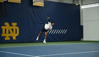 Notre Dame men’s tennis clutch in season opener