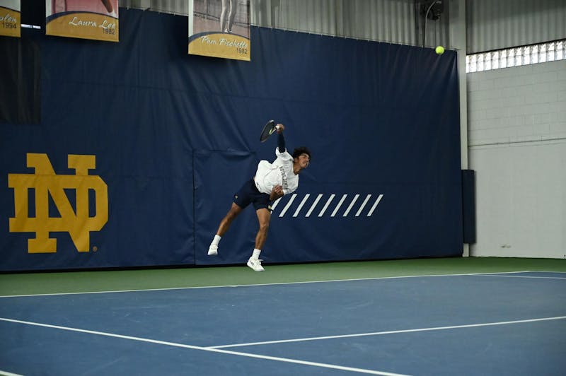 Notre Dame men’s tennis clutch in season opener