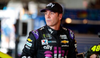 NASCAR Cup Series driver Jimmie Johnson during Daytona 500 media day at Daytona International Speedway.