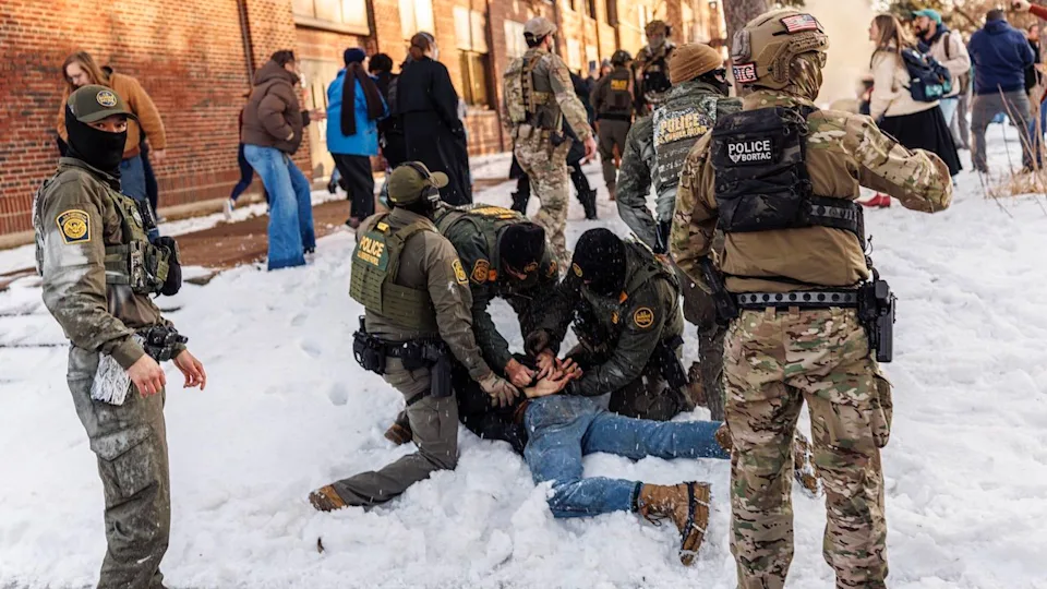  US protestor arrested. 
