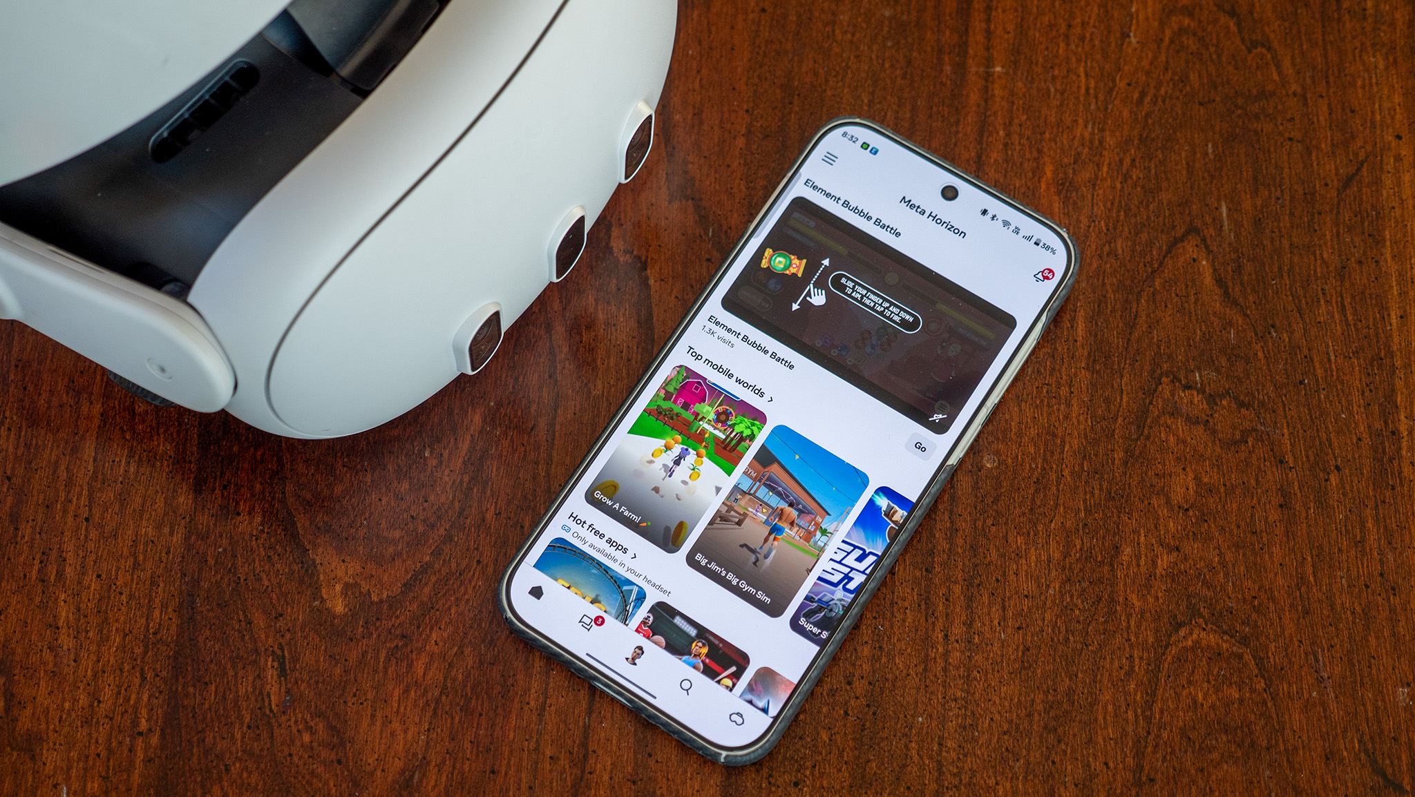 Mobile games in the Meta Horizon app