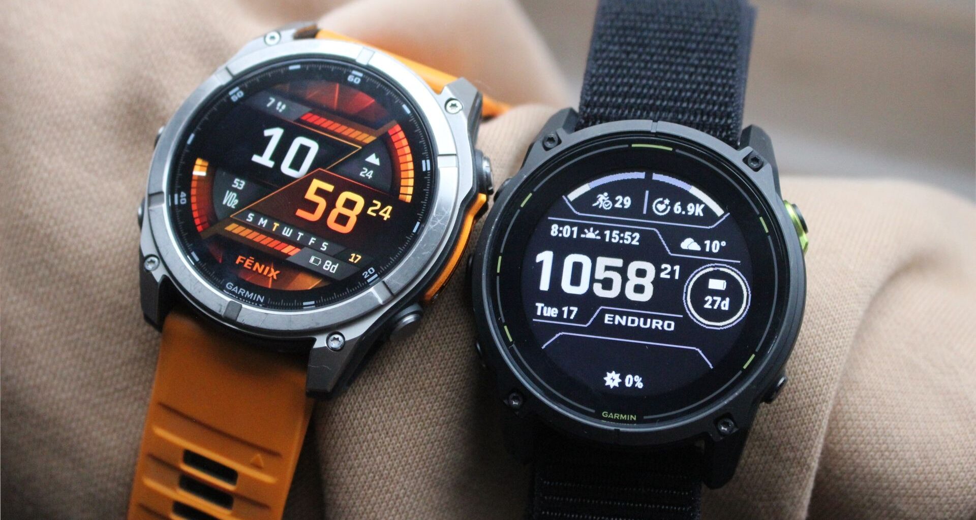 Garmin Fenix 8 vs Enduro 3 comparison