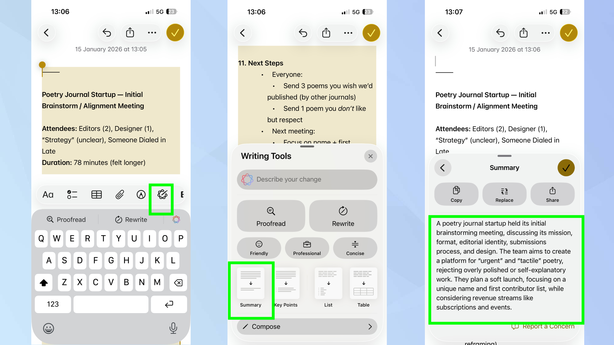 How to summarize Notes on your iPhone