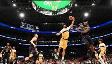 Doncic and James lead the way, and the Lakers shoot 61% from the field in a 142-111 rout of Wizards