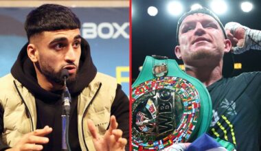 Adam Azim reacts to rival Dalton Smith’s world title win over Subriel Matias