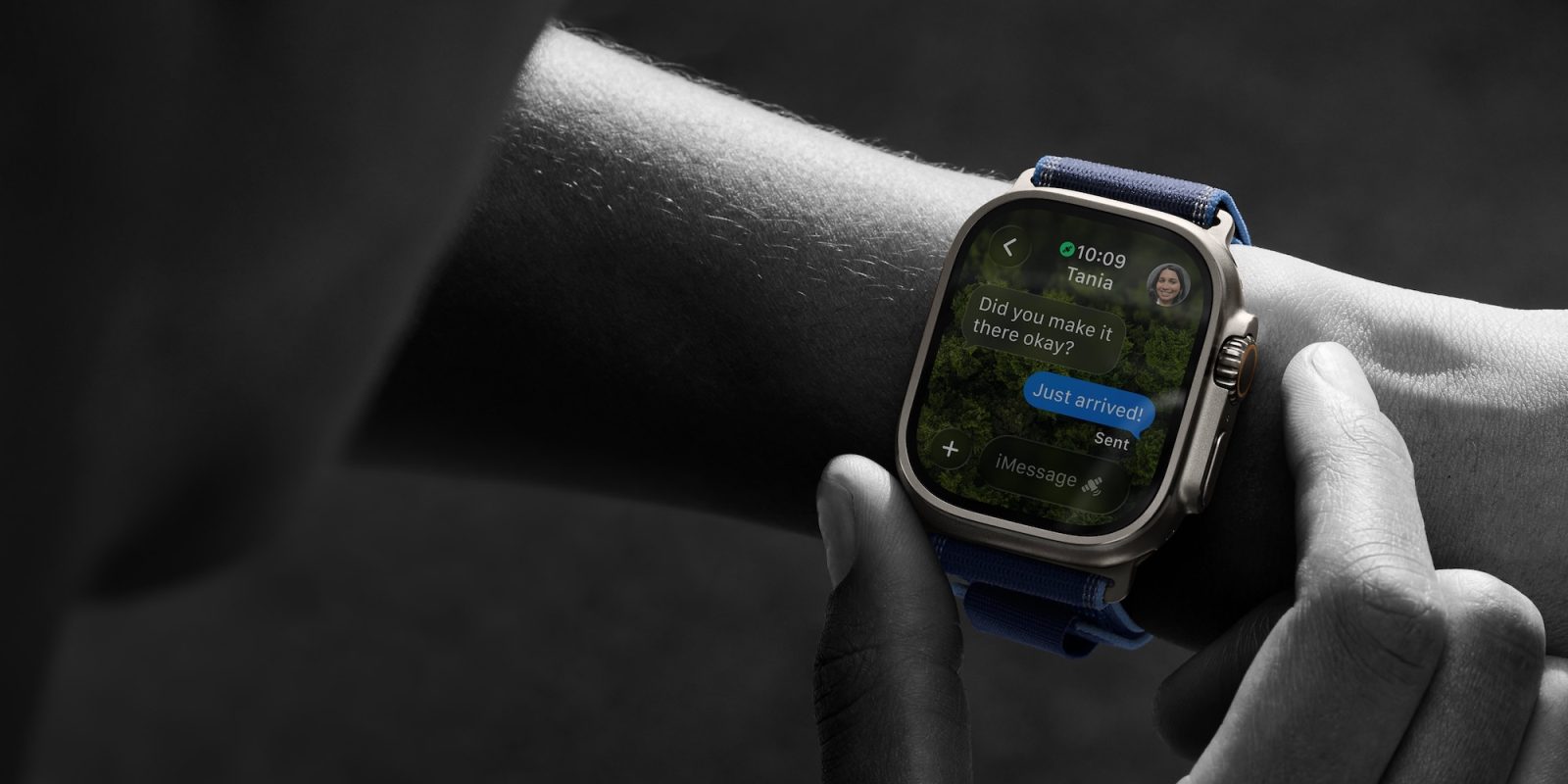 A person using a smart watch