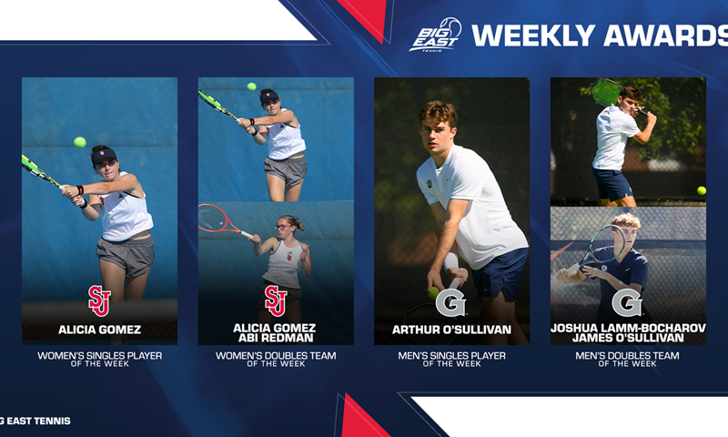 Georgetown, St. John’s Share First BIG EAST Tennis Weekly Awards of 2026