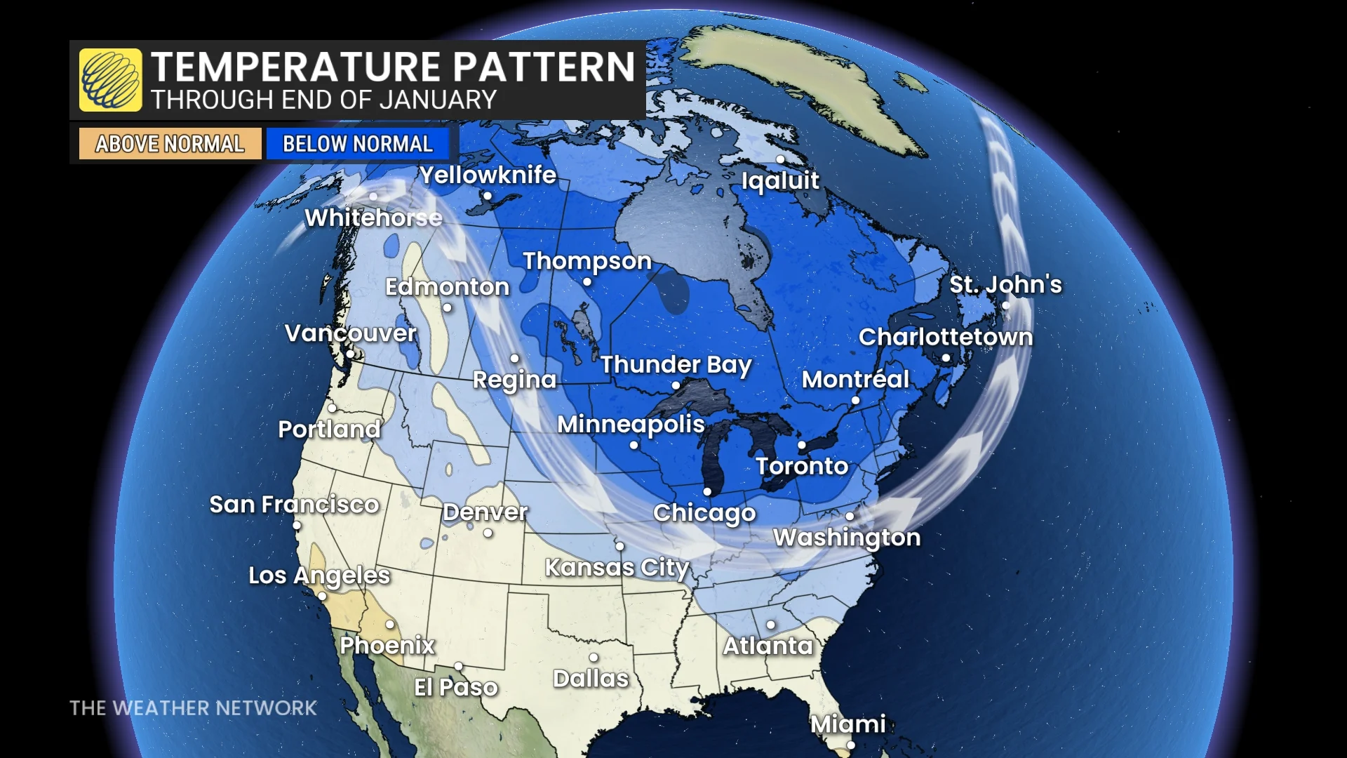 Baron - Below normal temperature pattern end of January - Jan 27