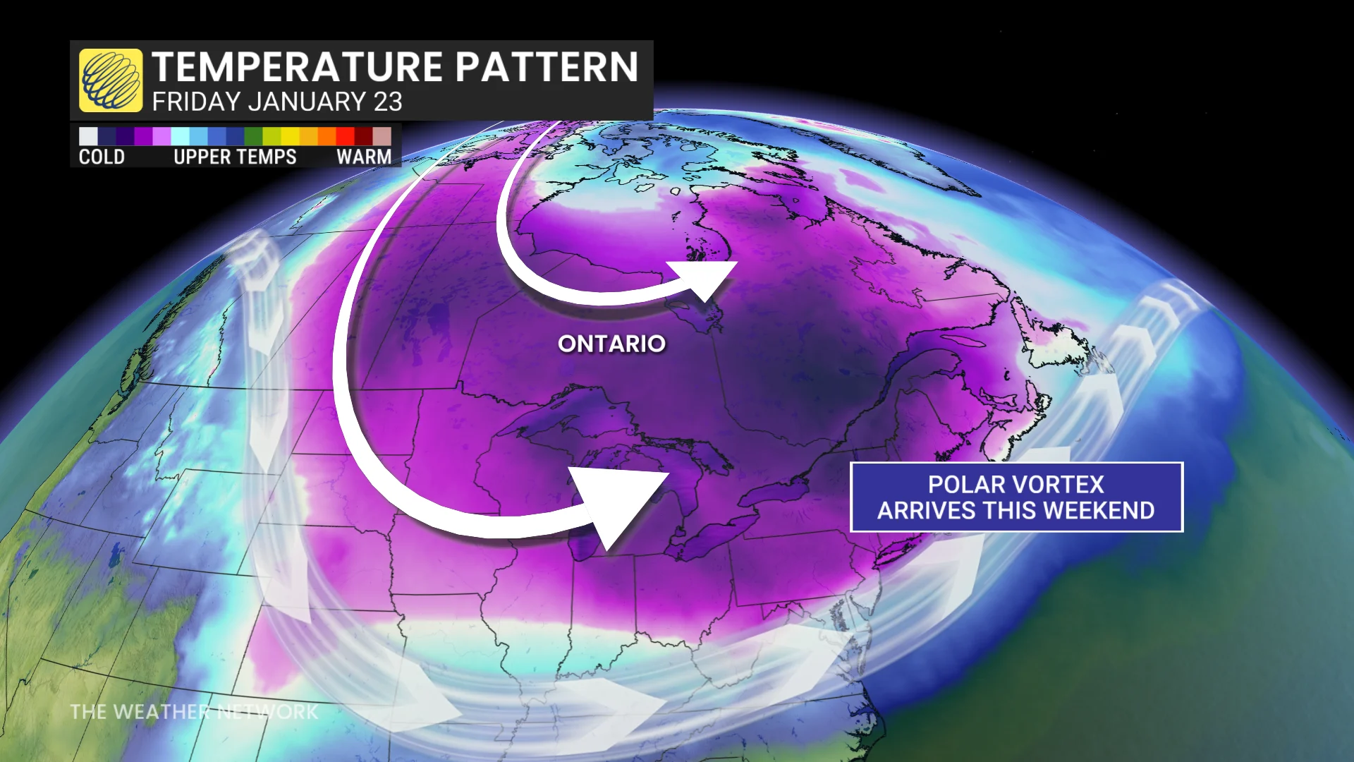 Baron - Ontario temperature pattern - Jan 21