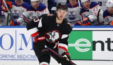 Sabres' Josh Norris exits vs. Flyers with upper-body injury