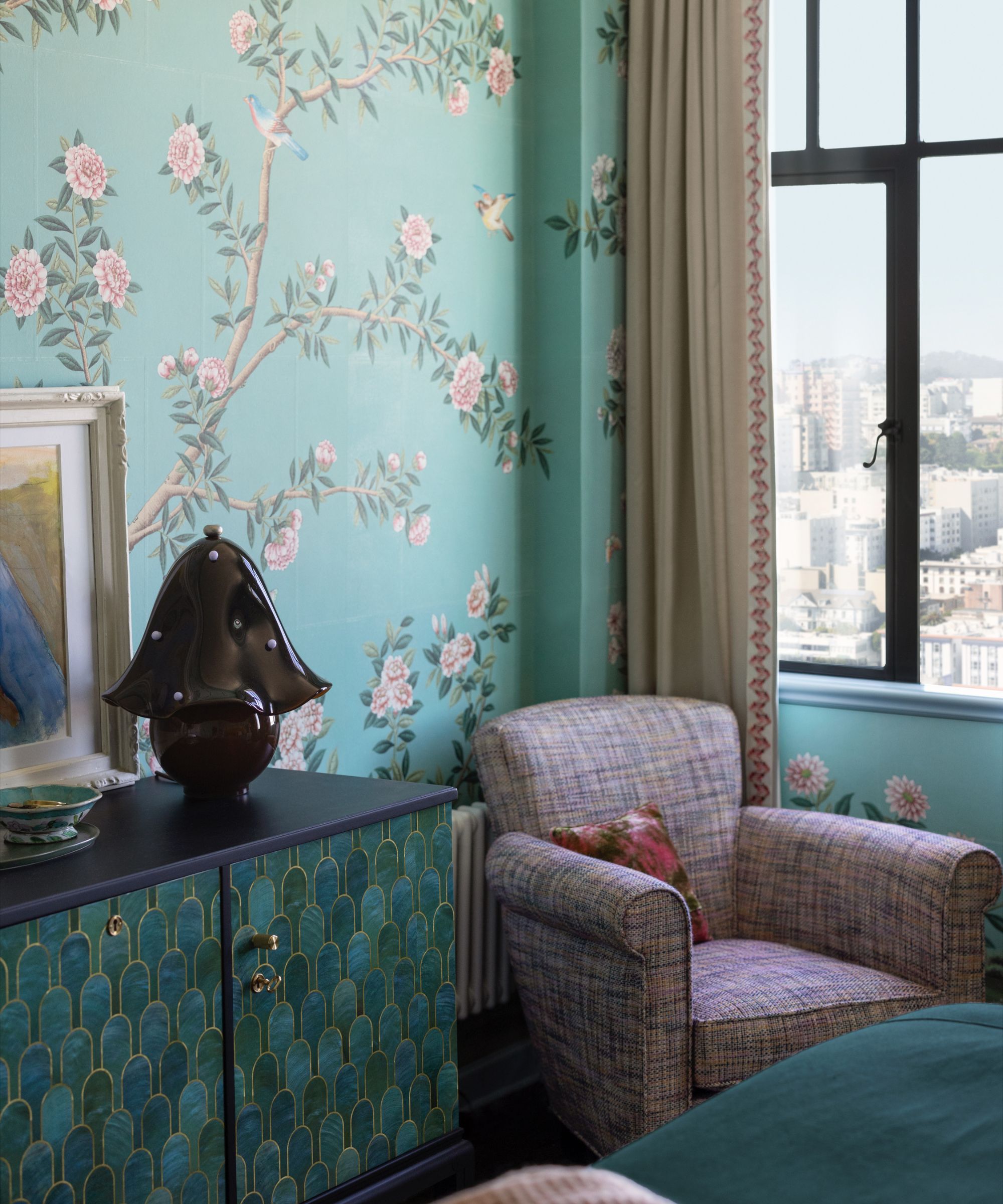 a 1920s san francisco house tour with a jewel box color palette