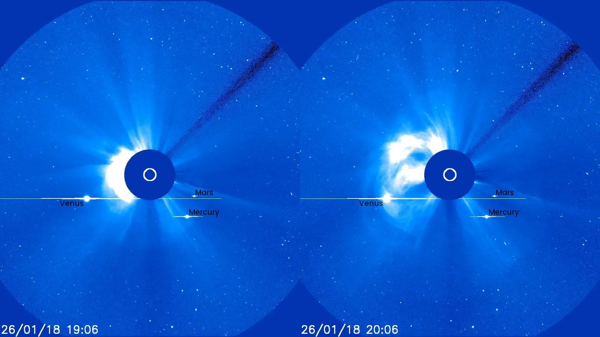 CME - Jan 18 2026 - labelled - SOHO