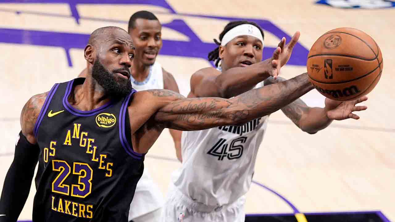 Doncic, James lead Lakers' rally to beat short-handed Grizzlies