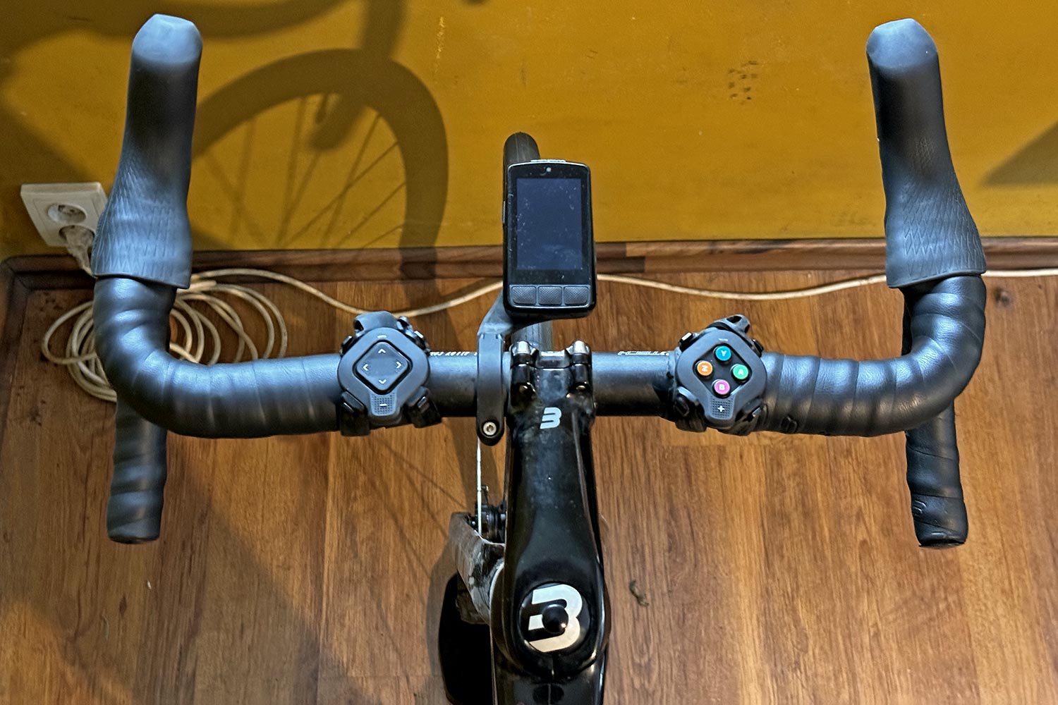 Elite Rivo entry-level premium interactive smart indoor cycling trainer, with Zwift Click v2 remote shift controllers