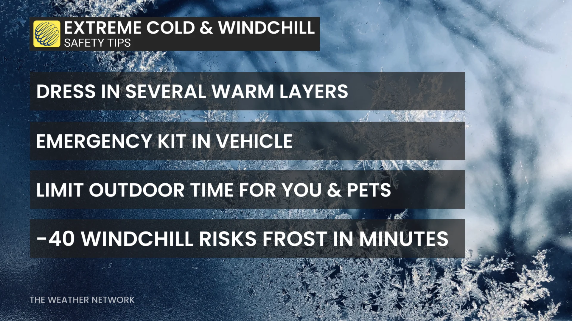 Extreme Cold and Wind Chill safety tips