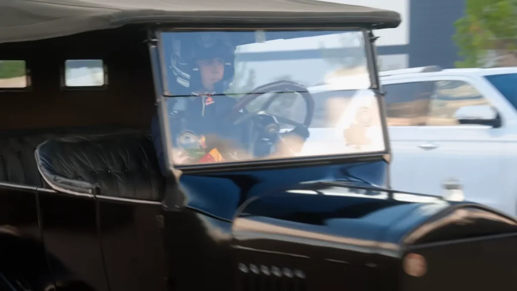 Red Bull F1 drivers Max Verstappen and Arvid Lindblad race 100 years of Ford cars and there can only be one winner