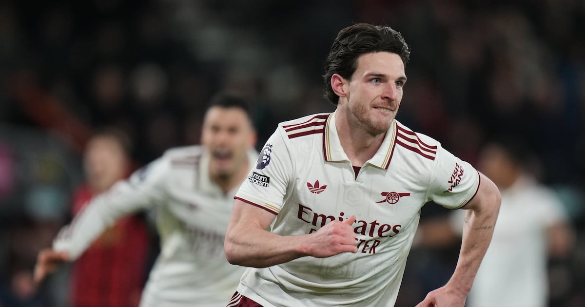 Rice double downs Bournemouth to put Arsenal 6 points clear