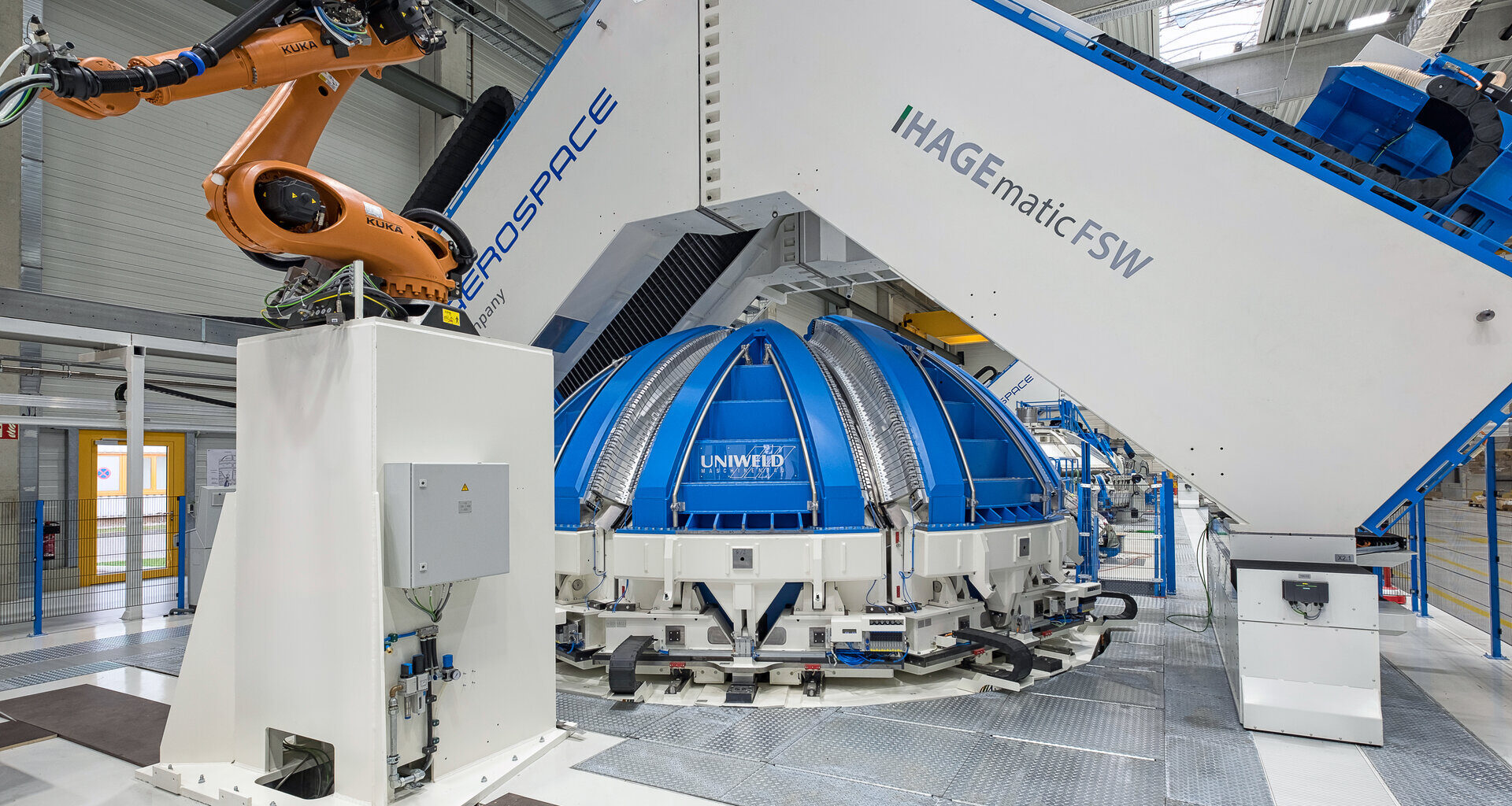 Friction stir welding machine at MT Aerospace