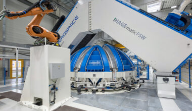 Friction stir welding machine at MT Aerospace