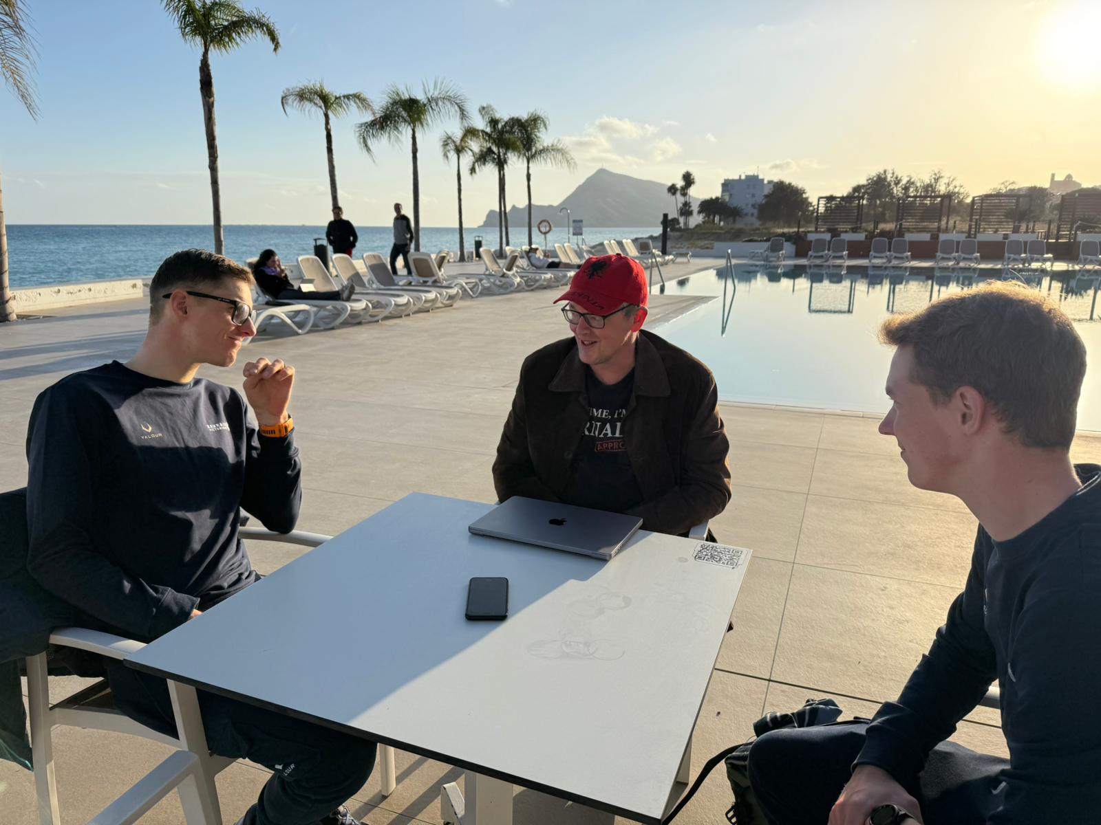 Matej Mohorič (L) and Jakob Omrzel (R) in the December 2025 training camp