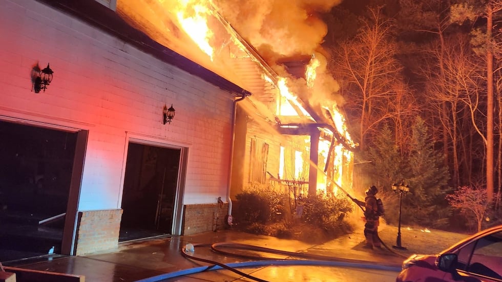 Photos shared by the Lucia-Riverbend Fire Department showed the main part of the house...