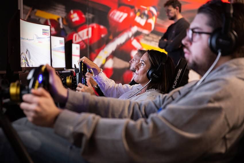 Formula 1 fans drive virtual cars at F1 Exhibition