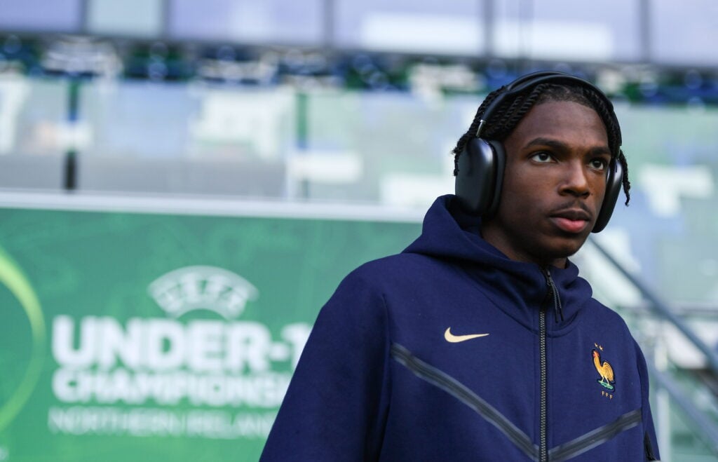 Jérémy Jacquet of France arrives before the UEFA European U19 Championship finals match between Spain and France