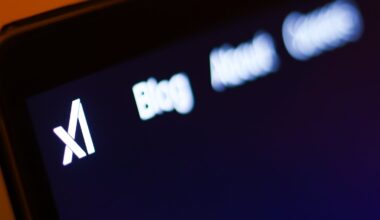 Website for Elon Musk's xAI displayed on a computer monitor