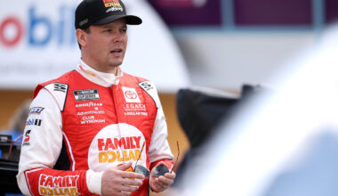 HOMESTEAD, FLORIDA - MARCH 22: Erik Jones, driver of the #43 Family Dollar Toyota, looks on during practice for the NASCAR Cup Series Straight Talk Wireless 400 at Homestead-Miami Speedway on March 22, 2025 in Homestead, Florida. (Photo by James Gilbert/Getty Images)