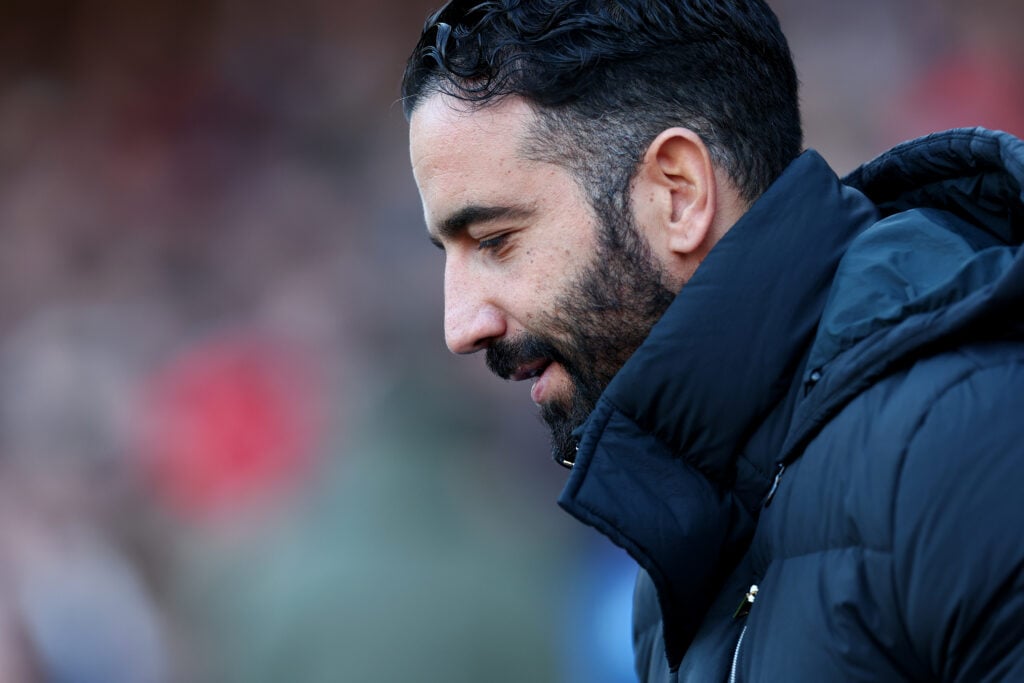 Manchester United manager Ruben Amorim during the Premier League match between Crystal Palace and Manchester United at Selhurst Park in 2025 in London, England.